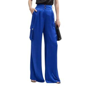 Ramy Brook Wide Leg Cargo Pants Cobalt Blue Size 0 Luxe Resortwear